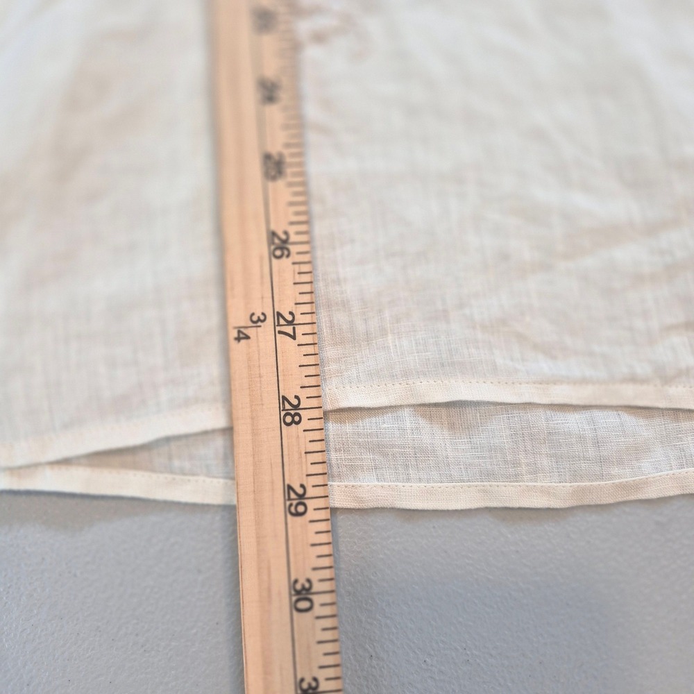 BritishIndia Classics 100%‎ Linen Tunic Blouse 13 L Cream Embroidered Resortwear - Picture 11 of 11